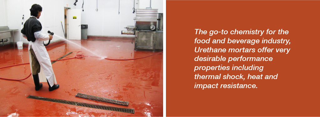 An easily cleanable and seamless floor is important to inhibit the growth of bacteria